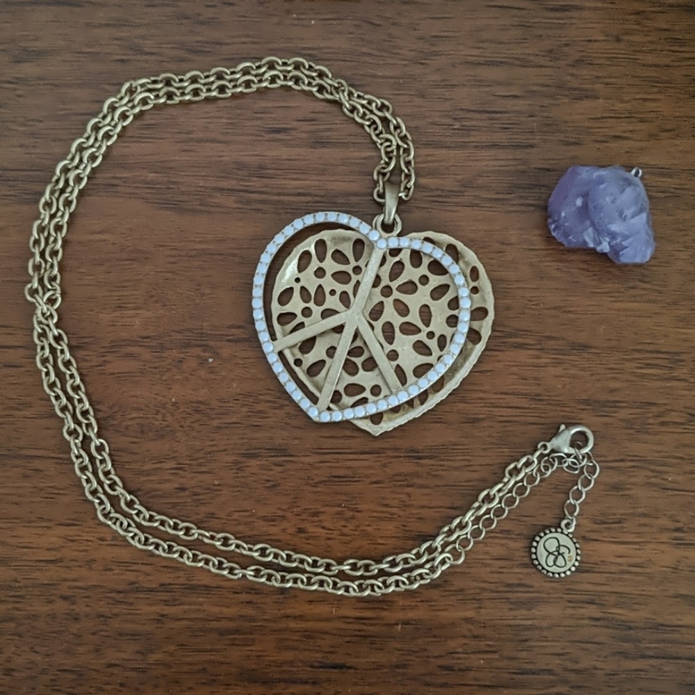 Jessica Simpson Peaceful Heart Statement Necklace